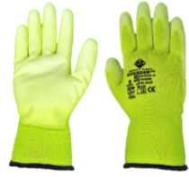 GUARDER® Poliészter kesztyű, PU tenyérmártott, sárga