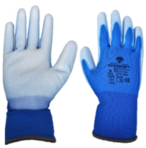 GUARDER® Poliészter kesztyű, PU tenyérmártott, kék